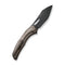 WEKNIFE Ignio Flipper & Thumb Hole Knife Bronze Titanium Handle (3.3" Black Stonewashed CPM 20CV Blade) WE22042B-2