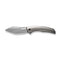 WEKNIFE Ignio Flipper & Thumb Hole Knife Polished Bead Blasted Titanium Handle (3.3" Silver Bead Blasted CPM 20CV Blade) WE22042B-4