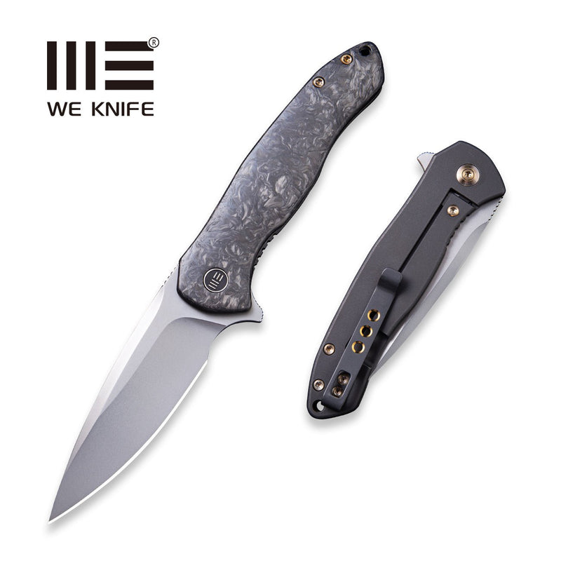 WEKNIFE Kitefin Flipper Knife Carbon Fiber With Titanium Lock Side Handle (3.24" CPM S35VN Blade) 2001A