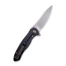 WEKNIFE Kitefin Flipper Knife Carbon Fiber With Titanium Lock Side Handle (3.24" CPM S35VN Blade) 2001A