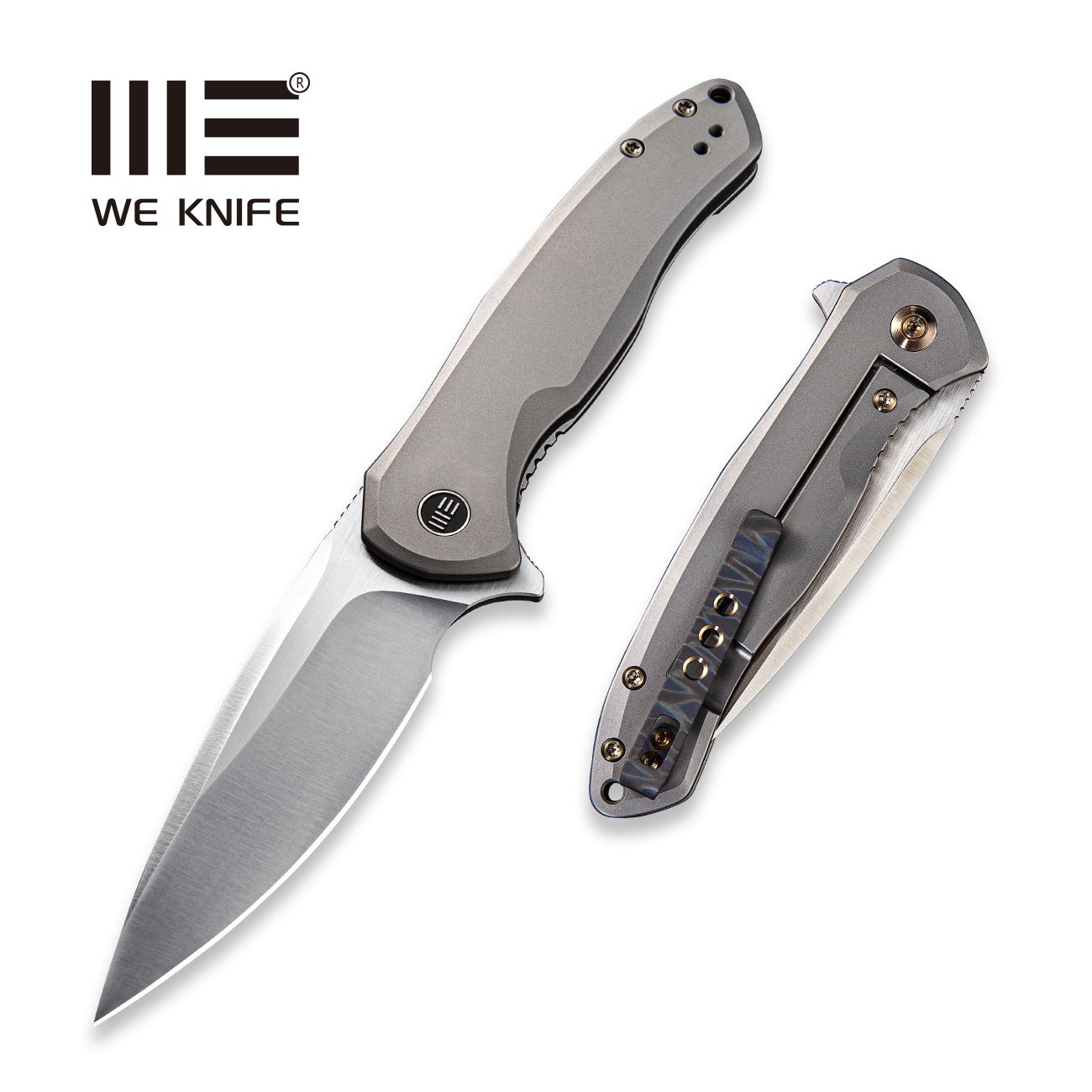 WEKNIFE Kitefin Flipper Knife Titanium Handle (3.24