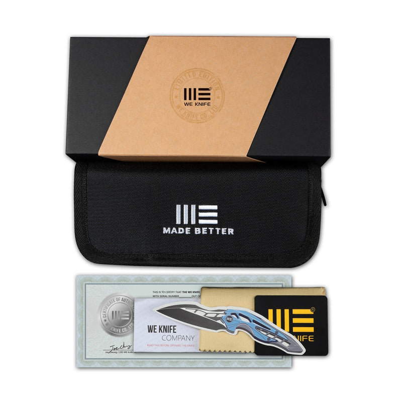 WEKNIFE Makani Flipper Knife Titanium Handle With Carbon Fiber Inlay (3.61" CPM 20CV Blade) WE21048B-1