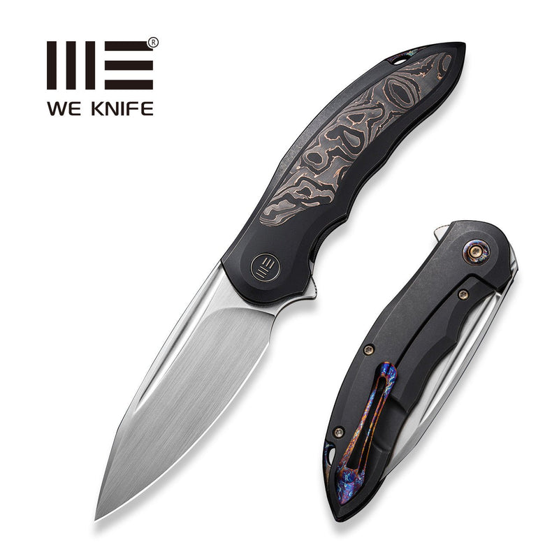 WEKNIFE Makani Flipper Knife Titanium Handle With Carbon Fiber Inlay (3.61" CPM 20CV Blade) WE21048B-1