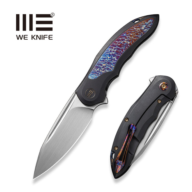 WEKNIFE Makani Flipper Knife Titanium Handle With Flamed Titanium Inlay (3.61" CPM 20CV Blade) WE21048B-3