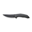 WEKNIFE Merata Flipper Knife Black Titanium Handle (3.68" Black Stonewashed CPM 20CV Blade) WE22008A-1