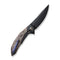 WEKNIFE Merata Flipper Knife Black Titanium Handle With Copper Foil Carbon Fiber Inlay (3.68" Black Stonewashed CPM 20CV Blade) WE22008B-1