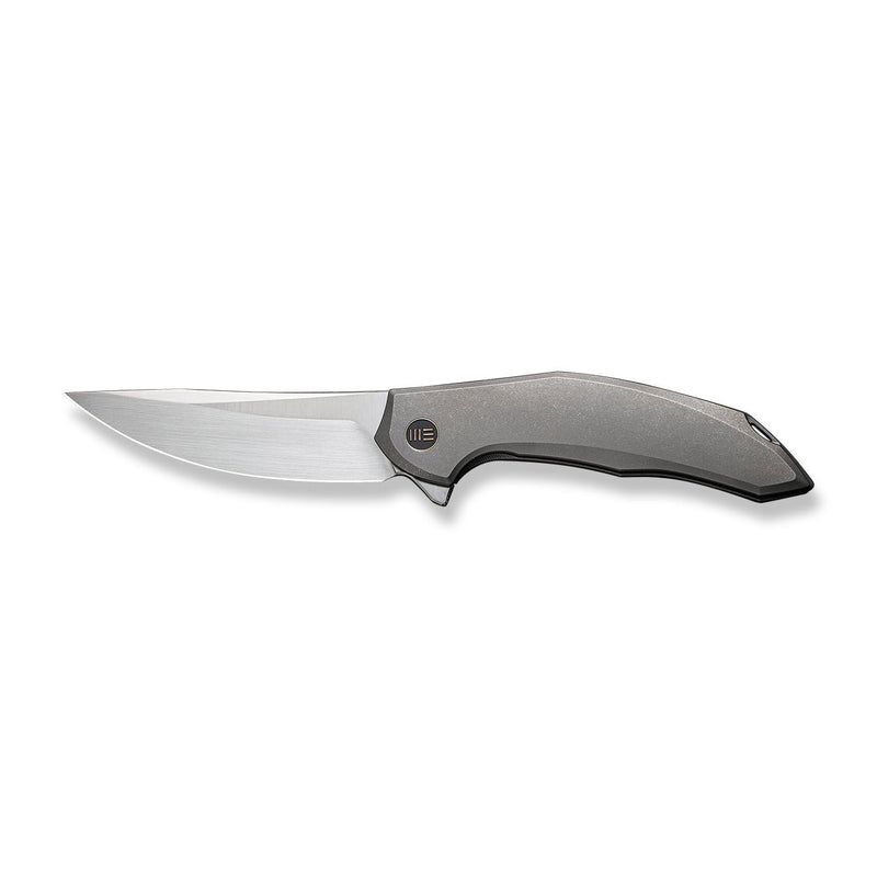 WEKNIFE Merata Flipper Knife Gray Titanium Handle (3.68" Hand Rubbed Satin CPM 20CV Blade) WE22008A-2