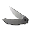 WEKNIFE Merata Flipper Knife Gray Titanium Handle (3.68" Hand Rubbed Satin CPM 20CV Blade) WE22008A-2