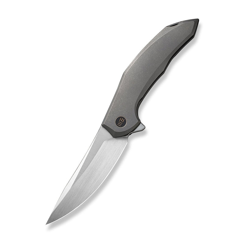 WEKNIFE Merata Flipper Knife Gray Titanium Handle (3.68" Hand Rubbed Satin CPM 20CV Blade) WE22008A-2