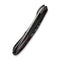WEKNIFE Merata Flipper Knife Tiger Stripe Pattern Flamed Titanium Handle With Nebula Fat Carbon Fiber Inlay (3.68" Heimskringla Damasteel Blade) WE22008B-DS1