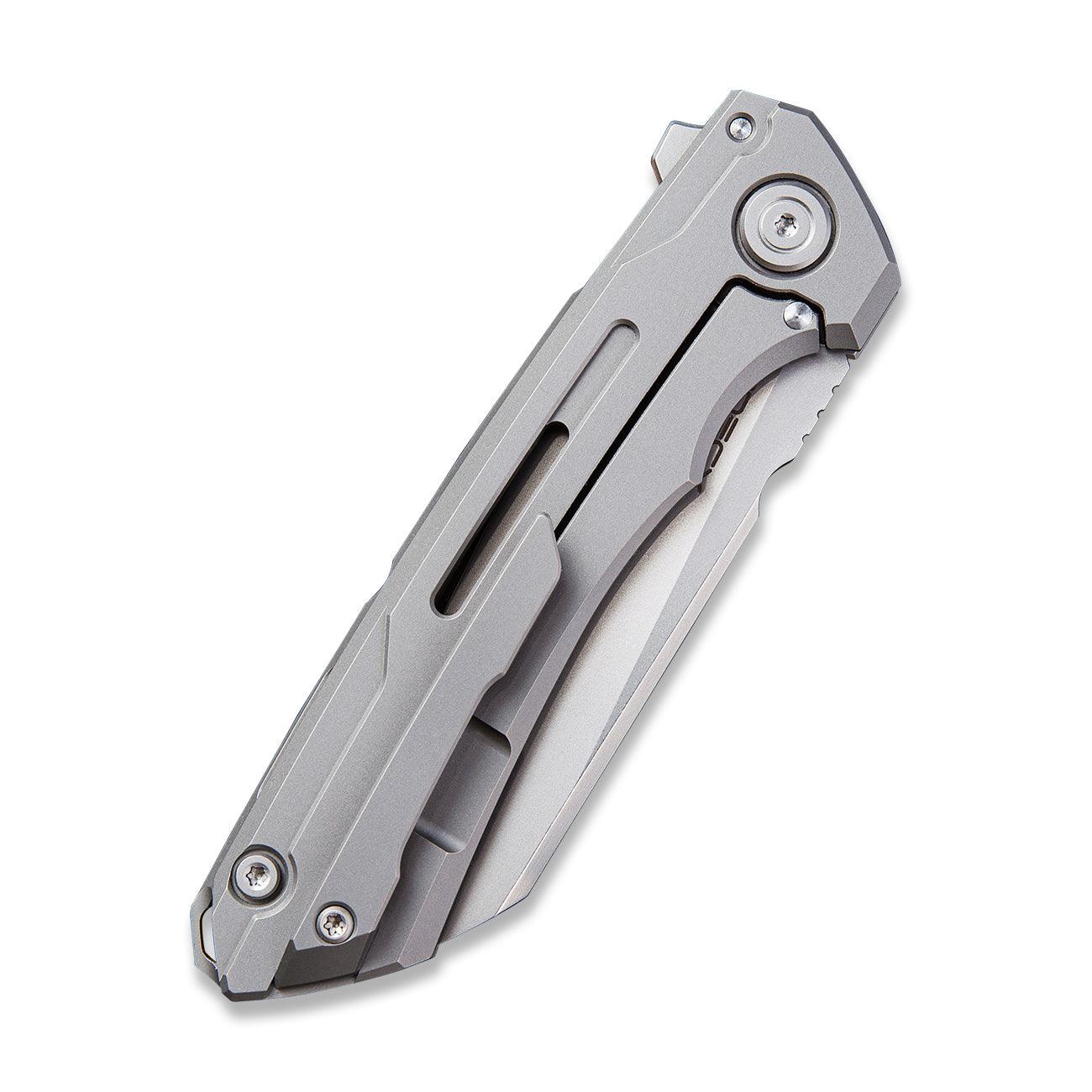 WEKNIFE Mini Buster Flipper Knife Titanium Handle (3.43