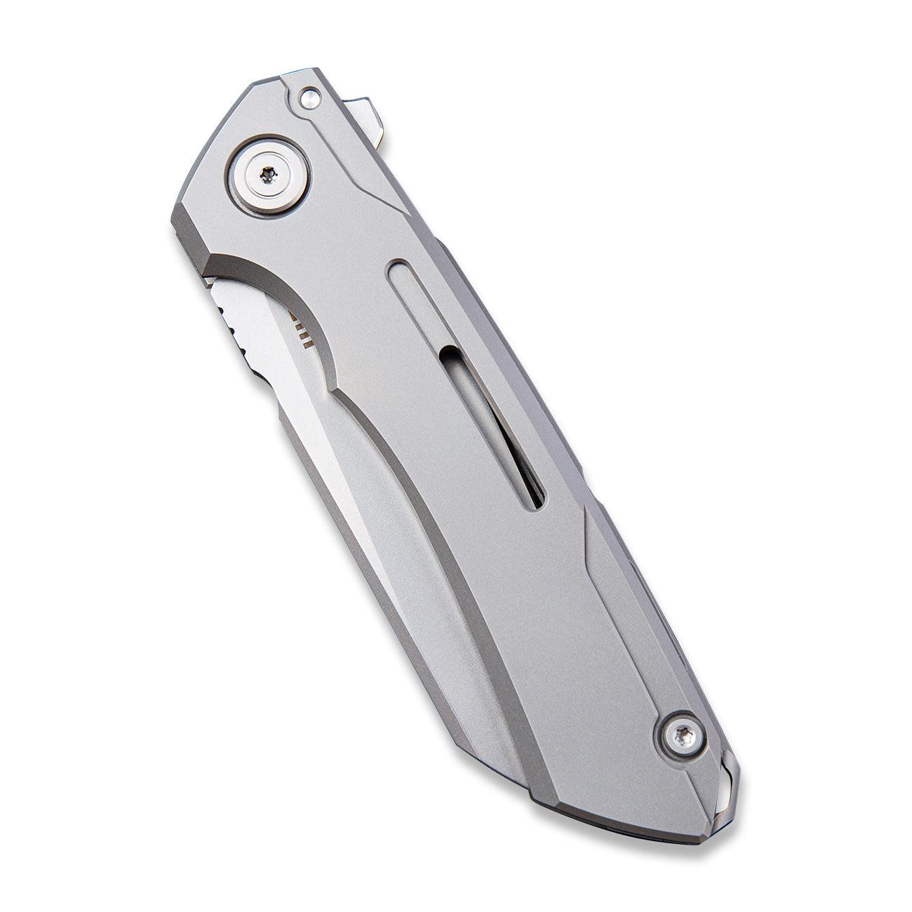 WEKNIFE Mini Buster Flipper Knife Titanium Handle (3.43