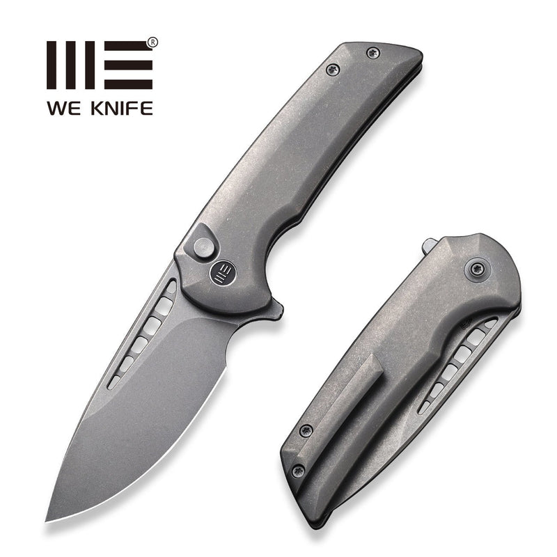 WEKNIFE Mini Malice Flipper & Button Lock Knife Titanium Handle (2.98" CPM 20CV Blade) WE054BL-2