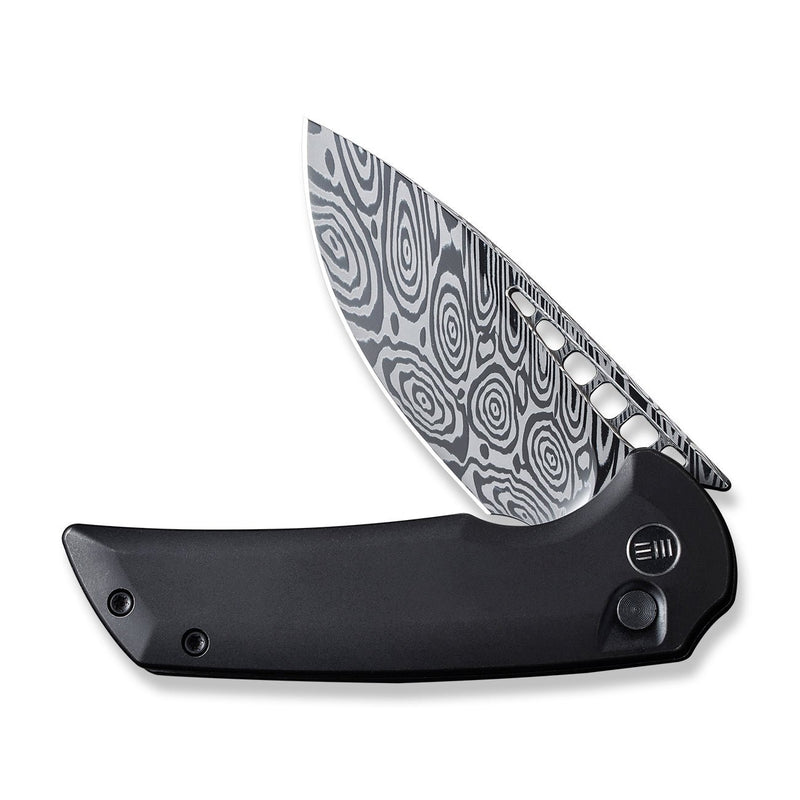 WEKNIFE Mini Malice Flipper & Button Lock Knife Titanium Handle (2.98" Damasteel Blade) WE054BL-DS1