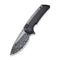 WEKNIFE Mini Malice Flipper & Button Lock Knife Titanium Handle (2.98" Damasteel Blade) WE054BL-DS1