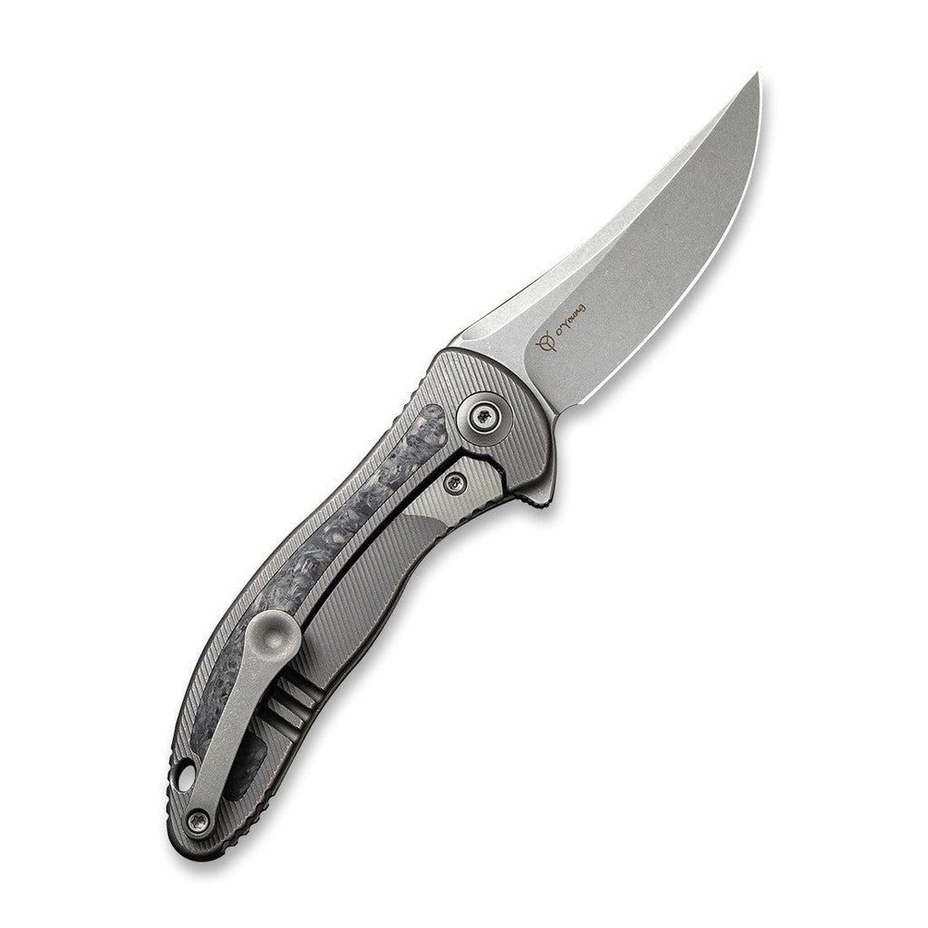 WEKNIFE Mini Synergy Flipper Knife Titanium Integral Handle With Carbon ...