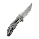 WEKNIFE Mini Synergy Flipper Knife Titanium Integral Handle With Carbon Fiber Inlay (2.93" CPM 20CV Blade) 2011CF-A