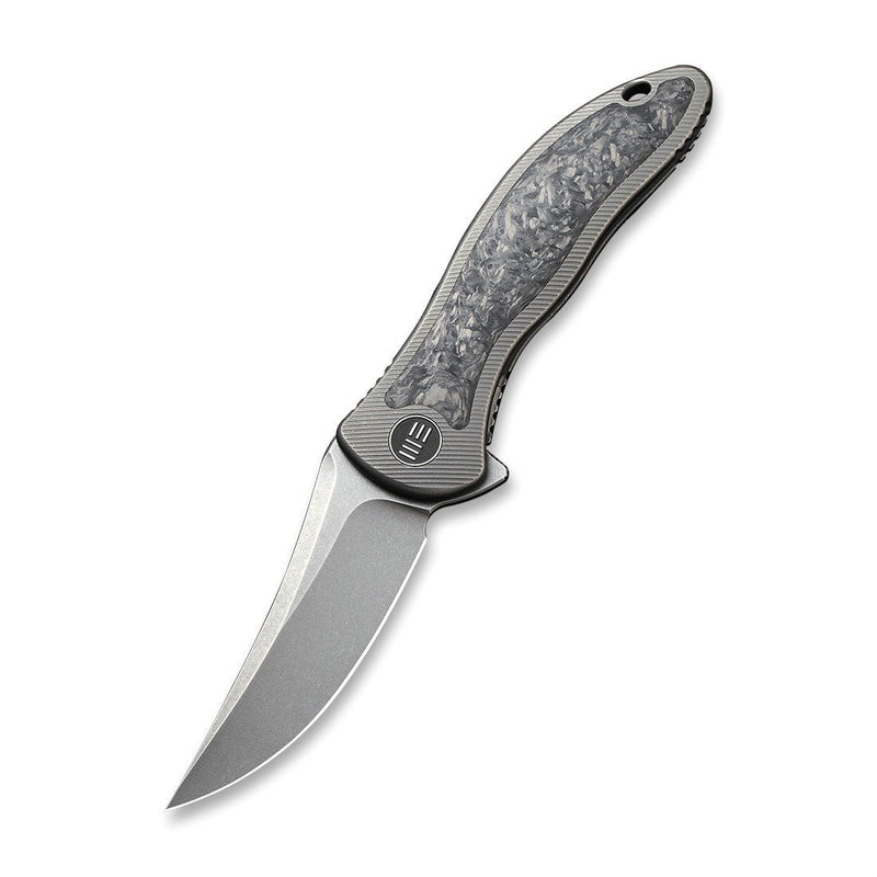 WEKNIFE Mini Synergy Flipper Knife Titanium Integral Handle With Carbon Fiber Inlay (2.93" CPM 20CV Blade) 2011CF-A