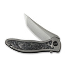 WEKNIFE Mini Synergy Flipper Knife Titanium Integral Handle With Carbon Fiber Inlay (2.93" CPM 20CV Blade) 2012CF-A