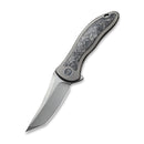 WEKNIFE Mini Synergy Flipper Knife Titanium Integral Handle With Carbon Fiber Inlay (2.93" CPM 20CV Blade) 2012CF-A