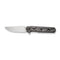WEKNIFE Navo Flipper Knife Aluminum Foil Carbon Fiber Handle Gray Titanium Liner (3.25" Hand Rubbed Satin CPM 20CV Blade) WE22026-6