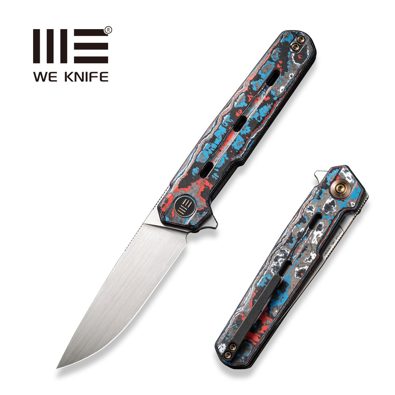 WEKNIFE Navo Flipper Knife Carbon Fiber & Titanium Handle CPM 20CV