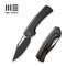 WEKNIFE Nefaris Button Lock Knife Bronze / Black Titanium Handle (3.48" Black Stonewashed CPM 20CV Blade, Satin Flat) WE22040D-3