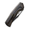 WEKNIFE Nefaris Button Lock Knife Bronze / Black Titanium Handle (3.48" Black Stonewashed CPM 20CV Blade, Satin Flat) WE22040D-3