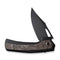 WEKNIFE Nefaris Button Lock Knife Bronze / Black Titanium Handle (3.48" Black Stonewashed CPM 20CV Blade, Satin Flat) WE22040F-1
