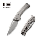 WEKNIFE Nefaris Button Lock Knife Polished Bead Blasted Titanium Handle (3.48" Polished Bead Blasted CPM 20CV Blade) WE22040D-2