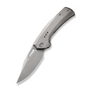 WEKNIFE Nefaris Button Lock Knife Polished Bead Blasted Titanium Handle (3.48" Polished Bead Blasted CPM 20CV Blade) WE22040D-2