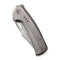 WEKNIFE Nefaris Button Lock Knife Polished Bead Blasted Titanium Handle (3.48" Polished Bead Blasted CPM 20CV Blade) WE22040D-2