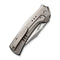 WEKNIFE Nefaris Button Lock Knife Polished Bead Blasted Titanium Handle With Aluminum Foil Carbon Fiber Inlay (3.48" Polished Bead Blasted CPM 20CV Blade) WE22040F-2