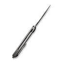 WEKNIFE Nexusia Flipper Knife Gray Titanium Handle (3.48" Hand Polished Satin CPM 20CV Blade) WE22044-2