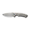 WEKNIFE Nexusia Flipper Knife Polished Bead Blasted Titanium Handle (3.48" Polished Bead Blasted CPM 20CV Blade) WE22044-4