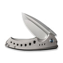 WEKNIFE Nexusia Flipper Knife Polished Bead Blasted Titanium Handle (3.48" Polished Bead Blasted CPM 20CV Blade) WE22044-4