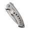 WEKNIFE Nexusia Flipper Knife Polished Bead Blasted Titanium Handle (3.48" Polished Bead Blasted CPM 20CV Blade) WE22044-4