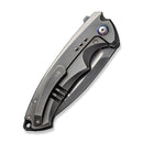 WEKNIFE Nexusia Flipper Knife Polished Gray Titanium Handle (3.48" Polished Gray CPM 20CV Blade) WE22044-6