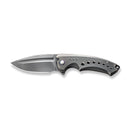 WEKNIFE Nexusia Flipper Knife Polished Gray Titanium Handle (3.48" Polished Gray CPM 20CV Blade) WE22044-6