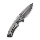 WEKNIFE Nexusia Flipper Knife Polished Gray Titanium Handle (3.48" Polished Gray CPM 20CV Blade) WE22044-6