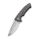 WEKNIFE Nexusia Flipper Knife Tiger Stripe Pattern Flamed Titanium Handle (3.48" Hand Polished Satin CPM 20CV Blade) WE22044-3