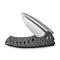 WEKNIFE Nexusia Flipper Knife Tiger Stripe Pattern Flamed Titanium Handle (3.48" Hand Polished Satin CPM 20CV Blade) WE22044-3