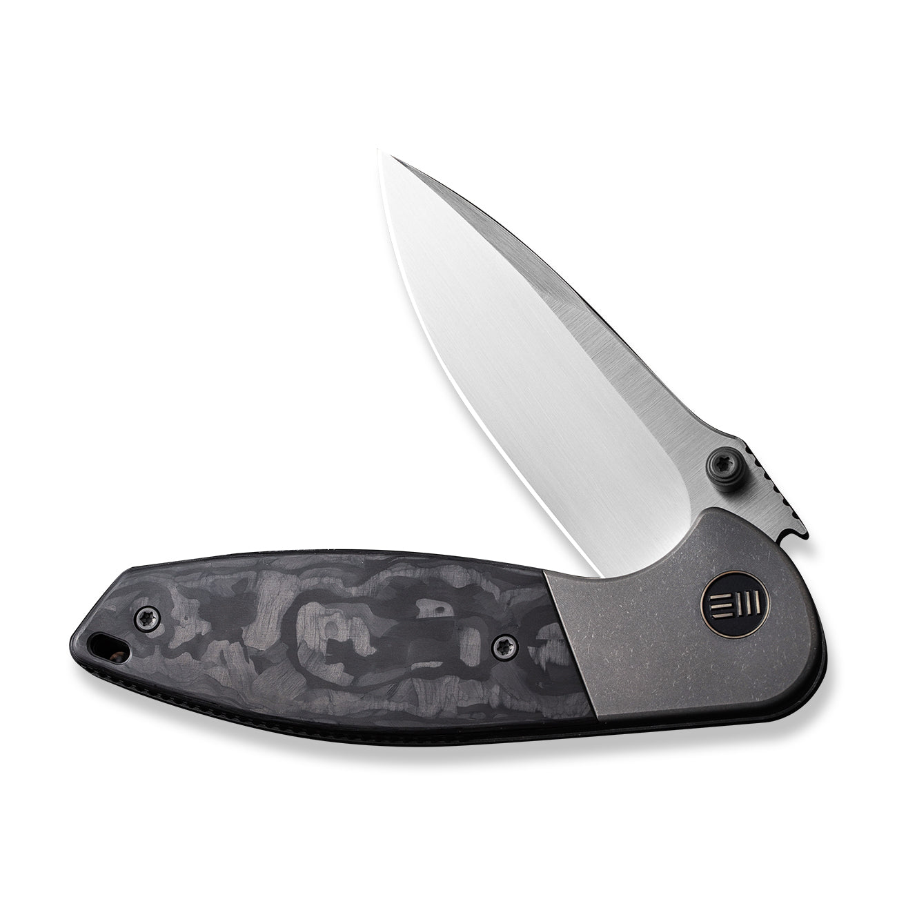WEKNIFE Nitro Mini Flipper & Thumb Stud Knife Titanium & Carbon Fiber ...