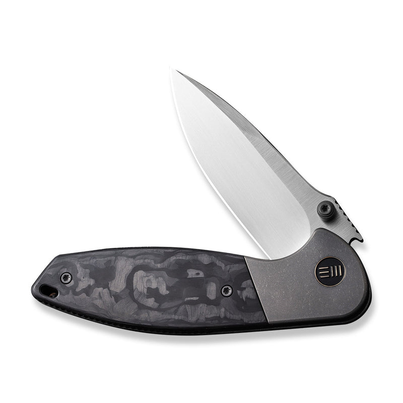 WEKNIFE Nitro Mini Flipper & Thumb Stud Knife Titanium Handle With Carbon Fiber Inlay (3.13" CPM 20CV Blade) WE22015-1