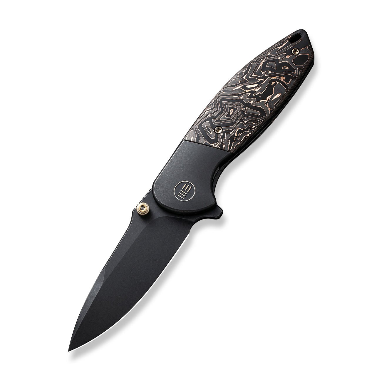 WEKNIFE Nitro Mini Flipper & Thumb Stud Knife Titanium & Carbon Fiber ...