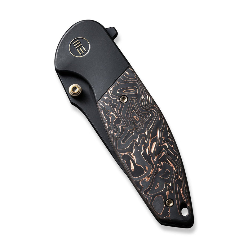 WEKNIFE Nitro Mini Flipper & Thumb Stud Knife Titanium Handle With Carbon Fiber Inlay (3.13" CPM 20CV Blade) WE22015-2