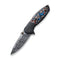 WEKNIFE Nitro Mini Flipper & Thumb Stud Knife Titanium Handle With Carbon Fiber Inlay (3.13" Damasteel Blade) WE22015-DS1