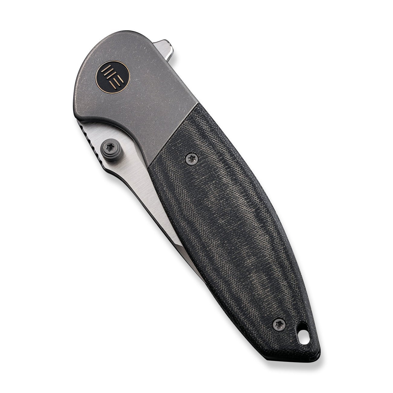 WEKNIFE Nitro Mini Flipper & Thumb Stud Knife Titanium & Micarta Handl ...