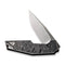 WEKNIFE OAO (One and Only) Flipper Knife Gray Titanium Integral Handle With Aluminum Foil Carbon Fiber Inlay (3.4" Hand Rubbed Satin CPM 20CV Blade) WE23001-1, With An Extra Left Carry Titanium Pocket Clip And Insert