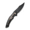 WEKNIFE Orpheus Flipper Knife Black Titanium Integral Handle With Copper Foil Carbon Fiber Inlay (3.48" Black Stonewashed CPM 20CV Blade) WE23009-3